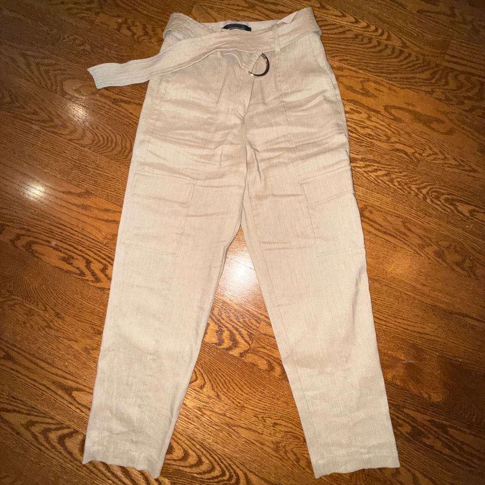Beige Pants with Belt